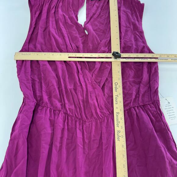 Eloquii Jumpsuit Womens 14 Pink Purple Wide Leg Sleeveless V Neck - Picture 5 of 9